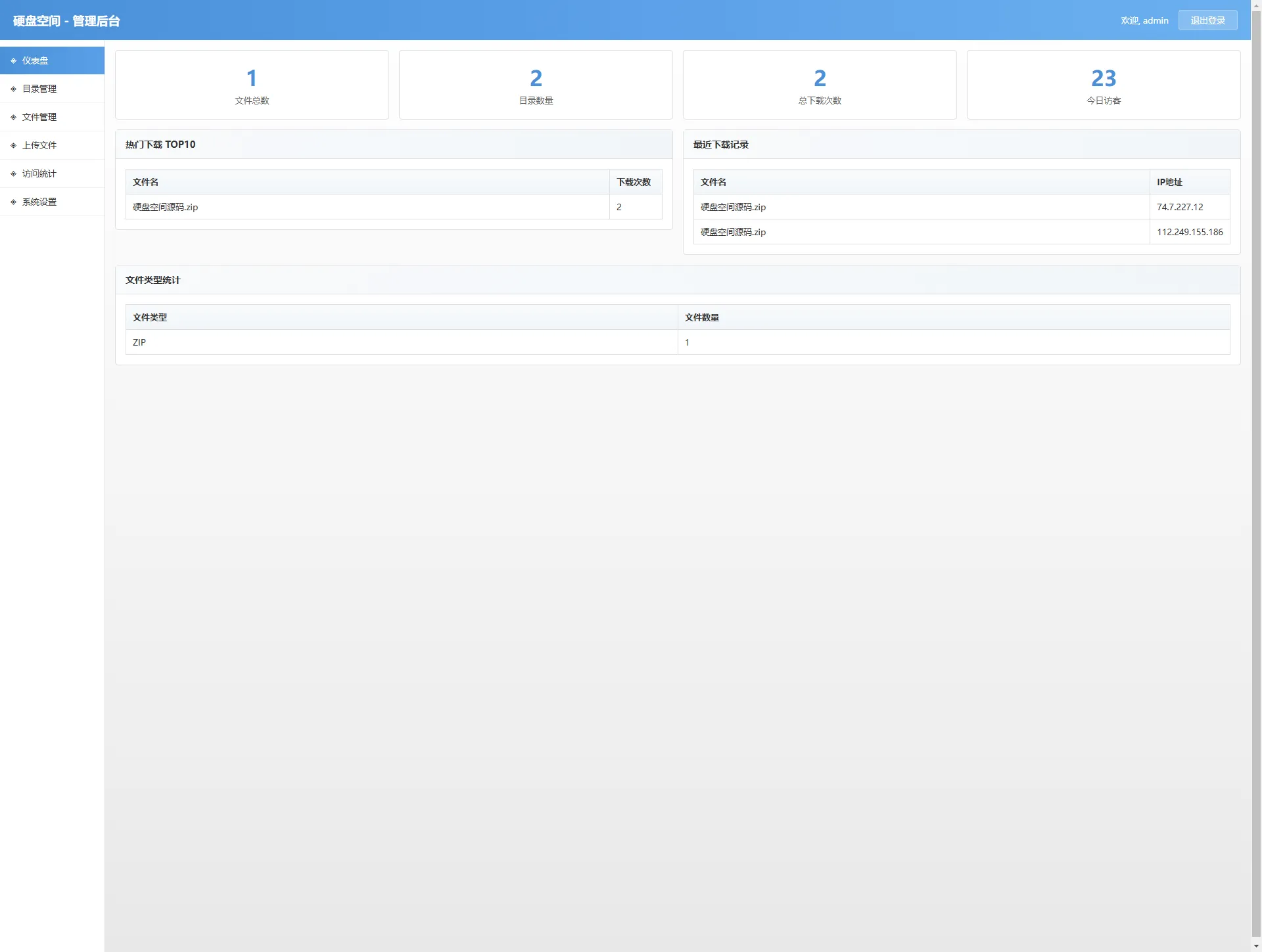 高仿永硕E盘的个人网盘 轻量级PHP网盘系统